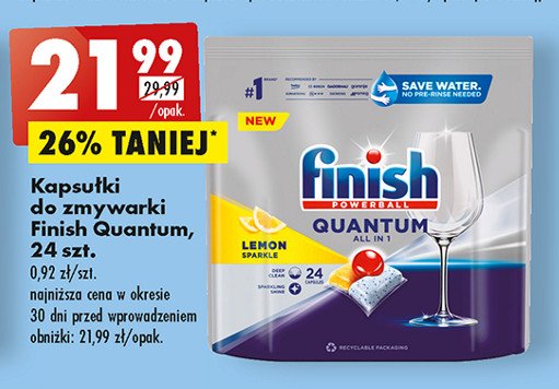 Tabletki do zmywarki lemon Finish quantum promocja