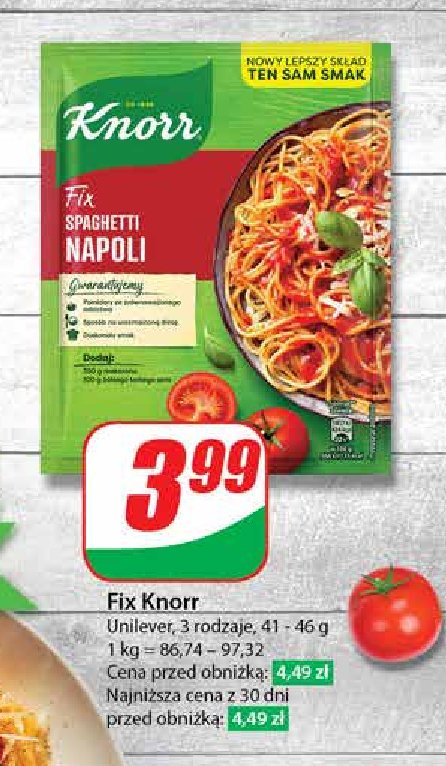 Spaghetti napoli Knorr fix promocja