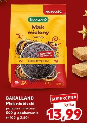 Mak niebieski parzony lub mielony Bakalland 500 g promocja w Kaufland
