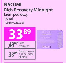 Krem pod oczy Nacomi rich recovery midnight promocja