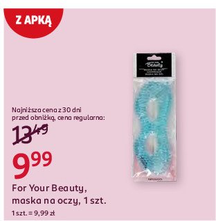 Maska żelowa na oczy For your beauty promocja w Rossmann