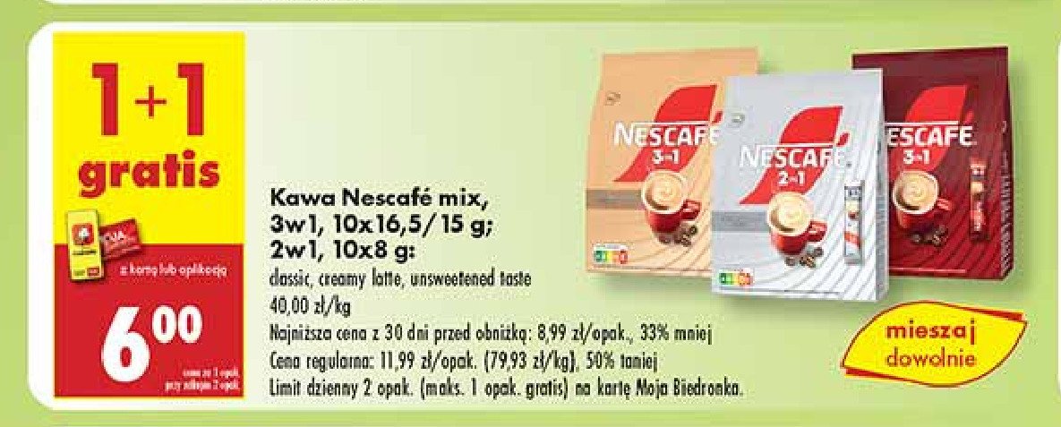 Kawa Nescafe 3in1 classic promocja