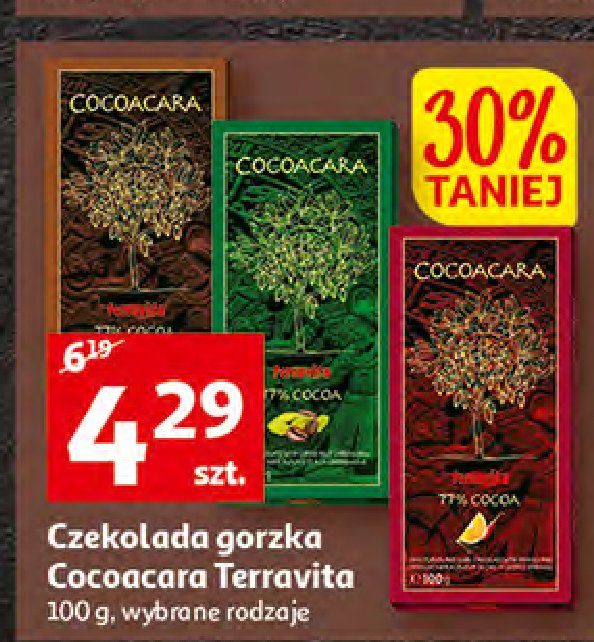Czekolada gorzka 77% Terravita cocoacara promocja