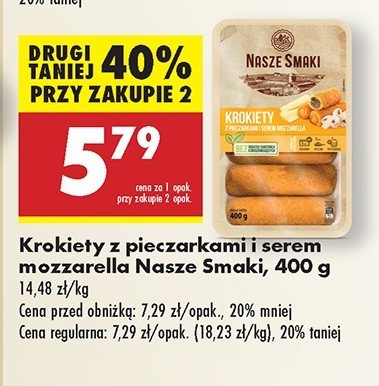 Krokiety z pieczarkami i serem mozzarella Nasze smaki promocja w Biedronka