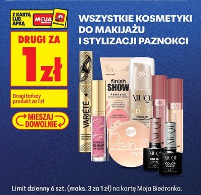 Kosmetyki do makijażu i stylizacji paznokci promocja w Biedronka