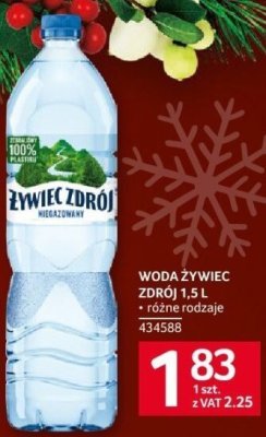 Woda Żywiec Zdrój niegazowana 1.5L promocja w Selgros