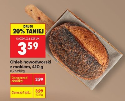 Chleb nowodworski z makiem promocja w Biedronka