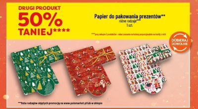 Papier do pakowania prezentów - różne rodzaje promocja w POLOmarket