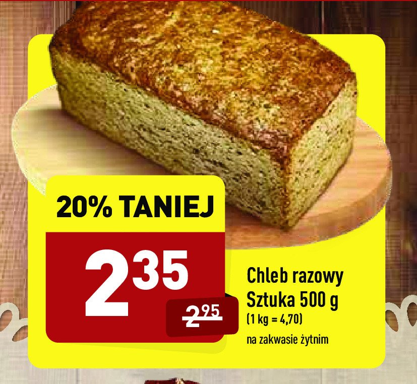 Chleb razowy żytni promocja