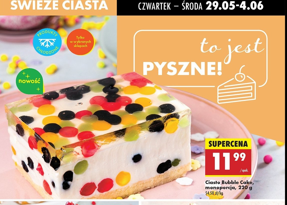 Ciasto bubble cake promocja w Biedronka