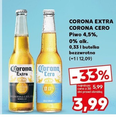 Piwo Corona Cero promocja w Kaufland