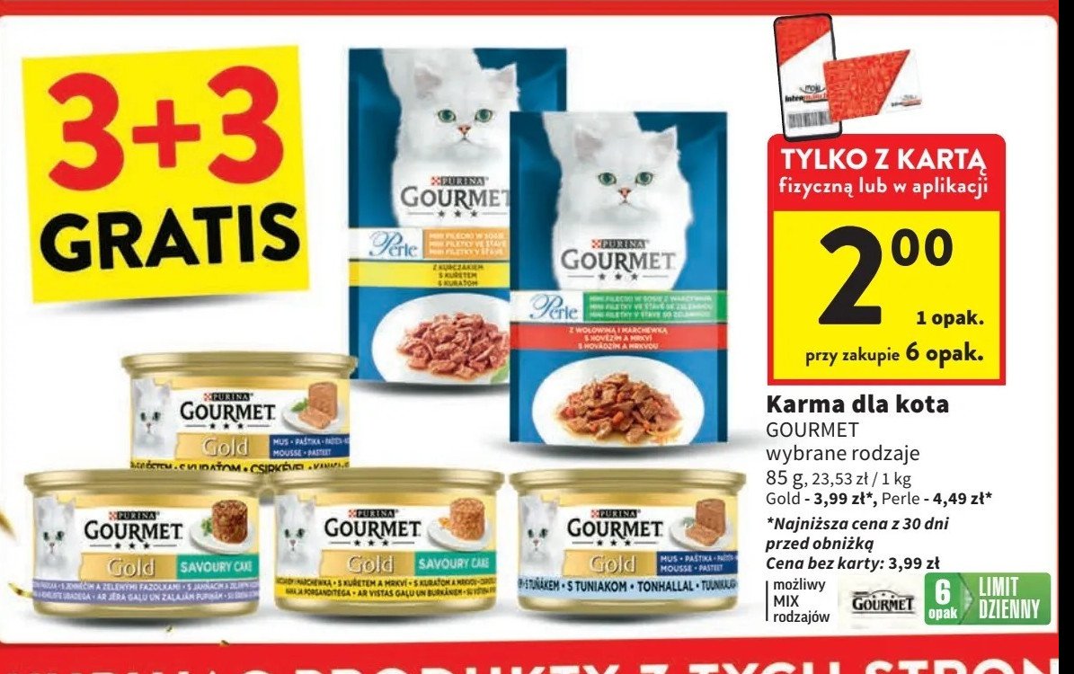 Karma dla kota wołowina z marchewką Purina gourmet perle promocja