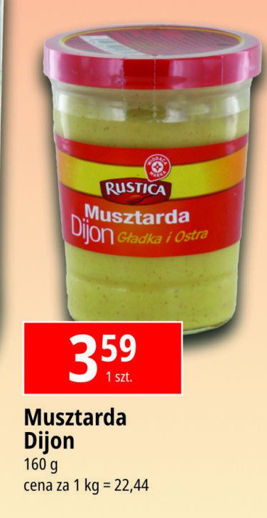 Musztarda dijon Wiodąca marka rustica promocja