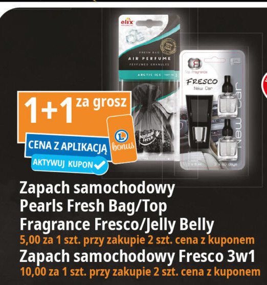 Odświeżacz samochodowy fresh bag black ELIX promocja w Leclerc