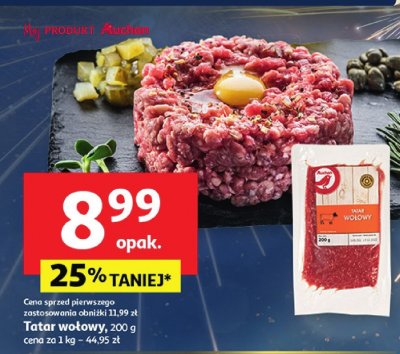 Tatar wołowy promocja w Auchan