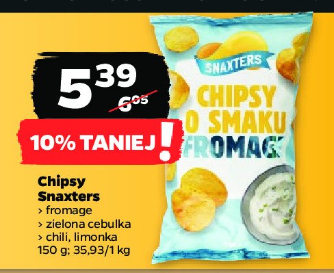 Chipsy chili & limonka Snaxters promocja