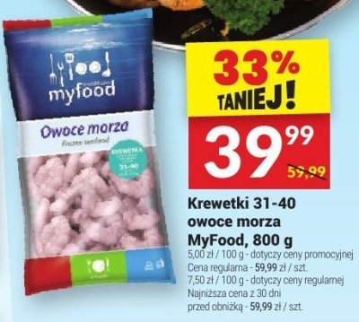 Krewetkowe owoce morza MyFood, 800 g promocja w Twój Market