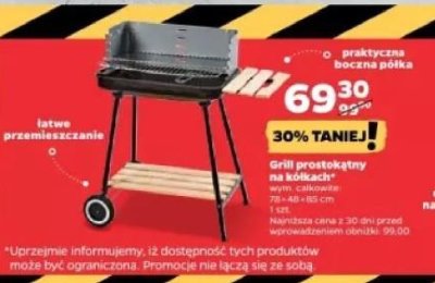 Grill prostok膮tny 78 x 48 x 85 cm promocja