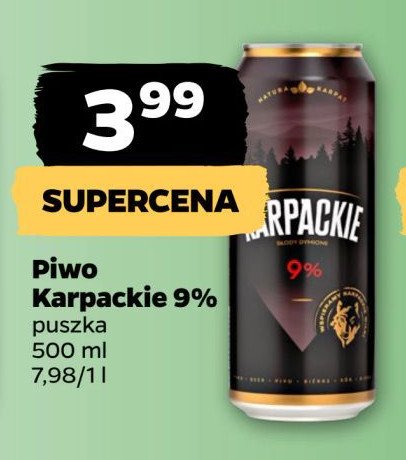 Piwo Karpackie super mocne promocja