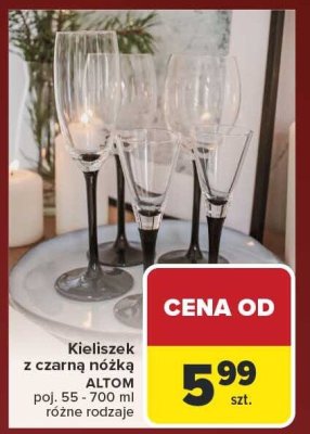 Kieliszek z czarną nóżką ALTOM promocja w Carrefour