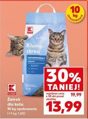 Żwirek dla kotów K-classic promocja