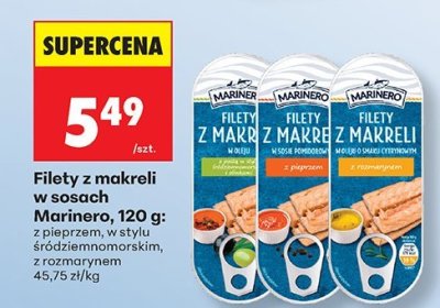 Filety z makreli w sosach w stylu śródziemnomorskim promocja w Biedronka