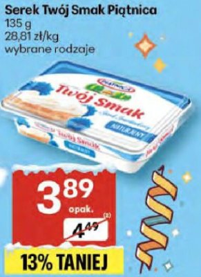 Serek Twój Smak Piątnica promocja w Delikatesy Centrum