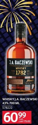 Whisky J.A. Baczewski 43% 700 ml promocja w Selgros