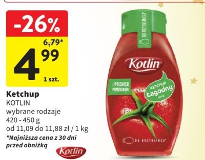 Ketchup Kotlin promocja w Intermarche
