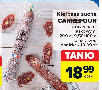 Kiełbasa francuska sucha Carrefour targ świeżości promocja