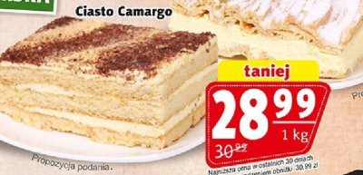 Ciasto Camargo Cukiernia MAZURSKA promocja w Prim Market