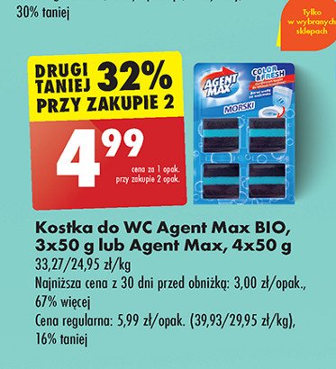 Kostki do wc ocean Agent max promocja