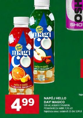 Napój Hello Day! Magico jabłko cynamon, pomarańcza imbir promocja w Stokrotka