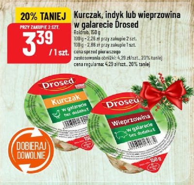 Kurczak, indyk lub wieprzowina w galarecie Drosed promocja w POLOmarket