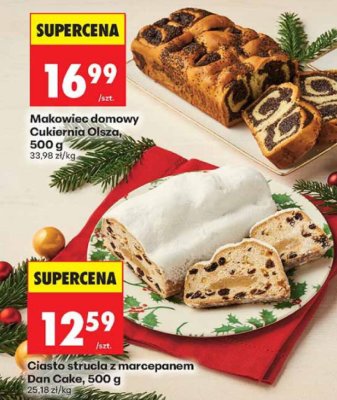 Ciasto strucla z marcepanem Dan Cake promocja w Biedronka