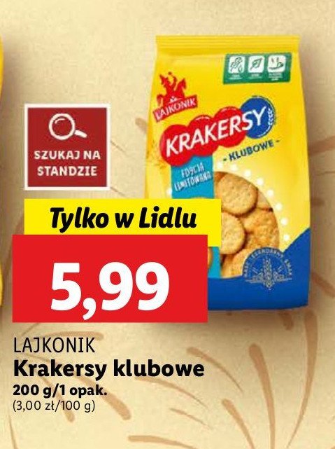 Krakersy klubowe Lajkonik krakersy promocja