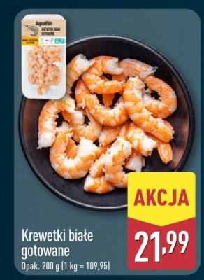 Krewetki białe gotowane Aldi promocja w Aldi