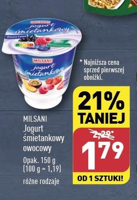Jogurt z musem owocowym Milsani promocja