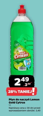Płyn do naczyń Lemon Gold Cytrus promocja w Netto