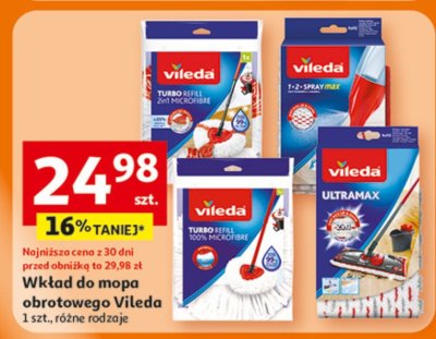 Wkład do mopa obrotowego Vileda 1 szt., różne rodzaje promocja w Auchan