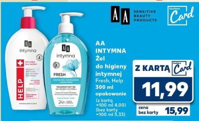 Żel do higieny intymnej AA Intymna Fresh, Help 300 ml promocja w Kaufland