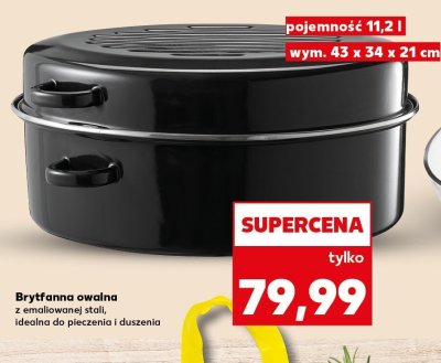 Brytfanna owalna z emaliowanej stali 11,2 l promocja w Kaufland