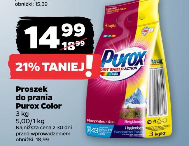 Proszek do prania kolor Purox promocja