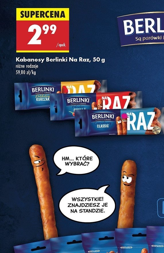 Kabanosy chilli Morliny berlinki na raz promocja