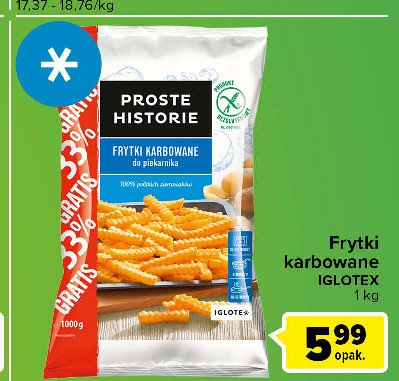 Frytki do piekarnika karbowane Iglotex proste historie promocja