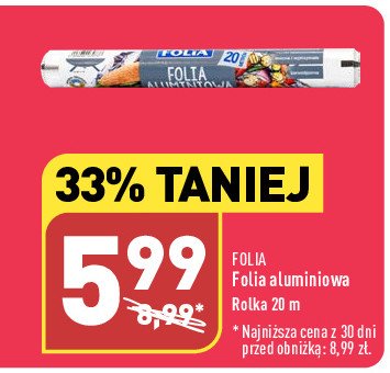 Folia aluminiowa 20m Folia promocja