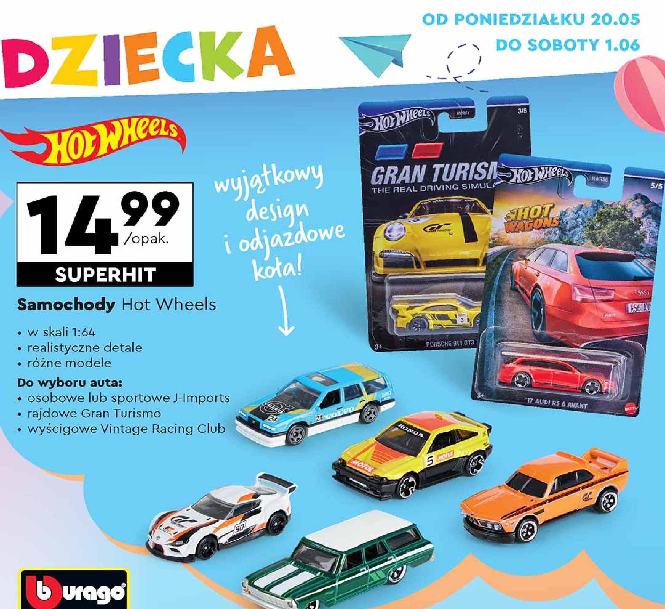 Samochodzik vintage racing club Hot wheels promocja