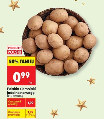 Polskie ziemniaki jadalne na wagę promocja w Biedronka