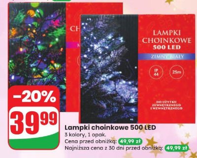Lampki choinkowe 500 LED promocja w Dino