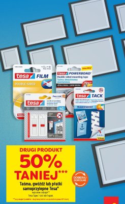 Taśmy, gwoździe lub płatki samoprzylepne Tesa  DRUGIE -50% promocja w POLOmarket